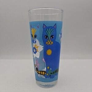 Vtg Ritzenhoff Cats Drinking Glass by Anna Gili Italian Artist Made In Germany